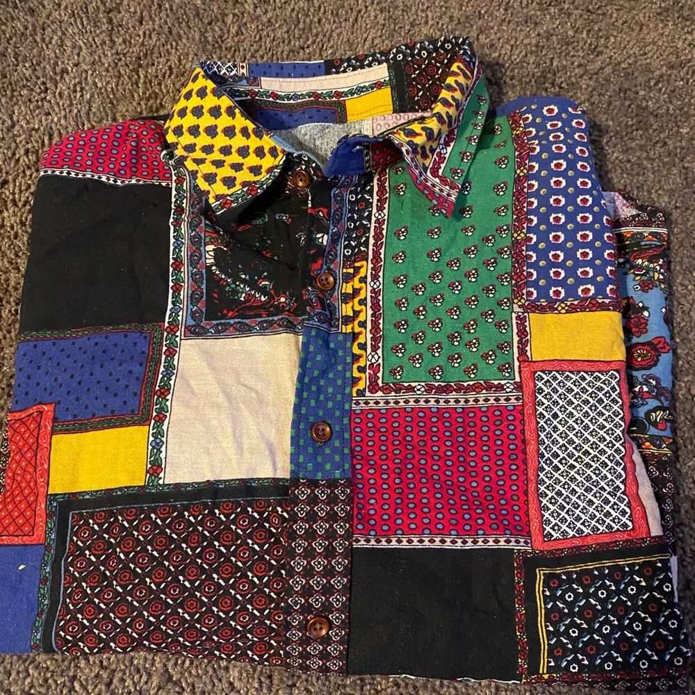 Patch work button up - Picture 2 of 2